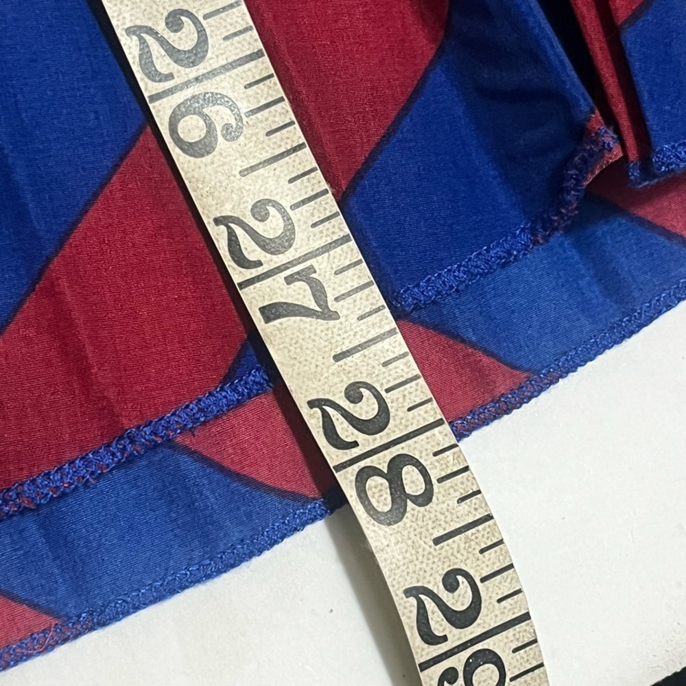 LuLaRoe Blue and Red Pleated Skirt Sz S Women - Picture 6 of 8